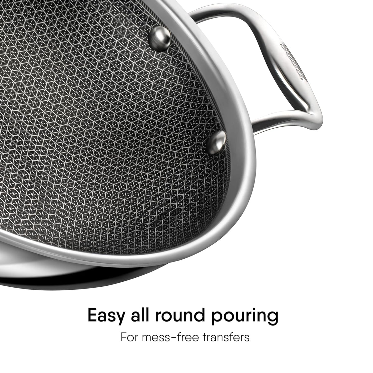 Stahl Triply Stainless Steel Artisan Hybrid Kadhai with Lid (Non-Stick)