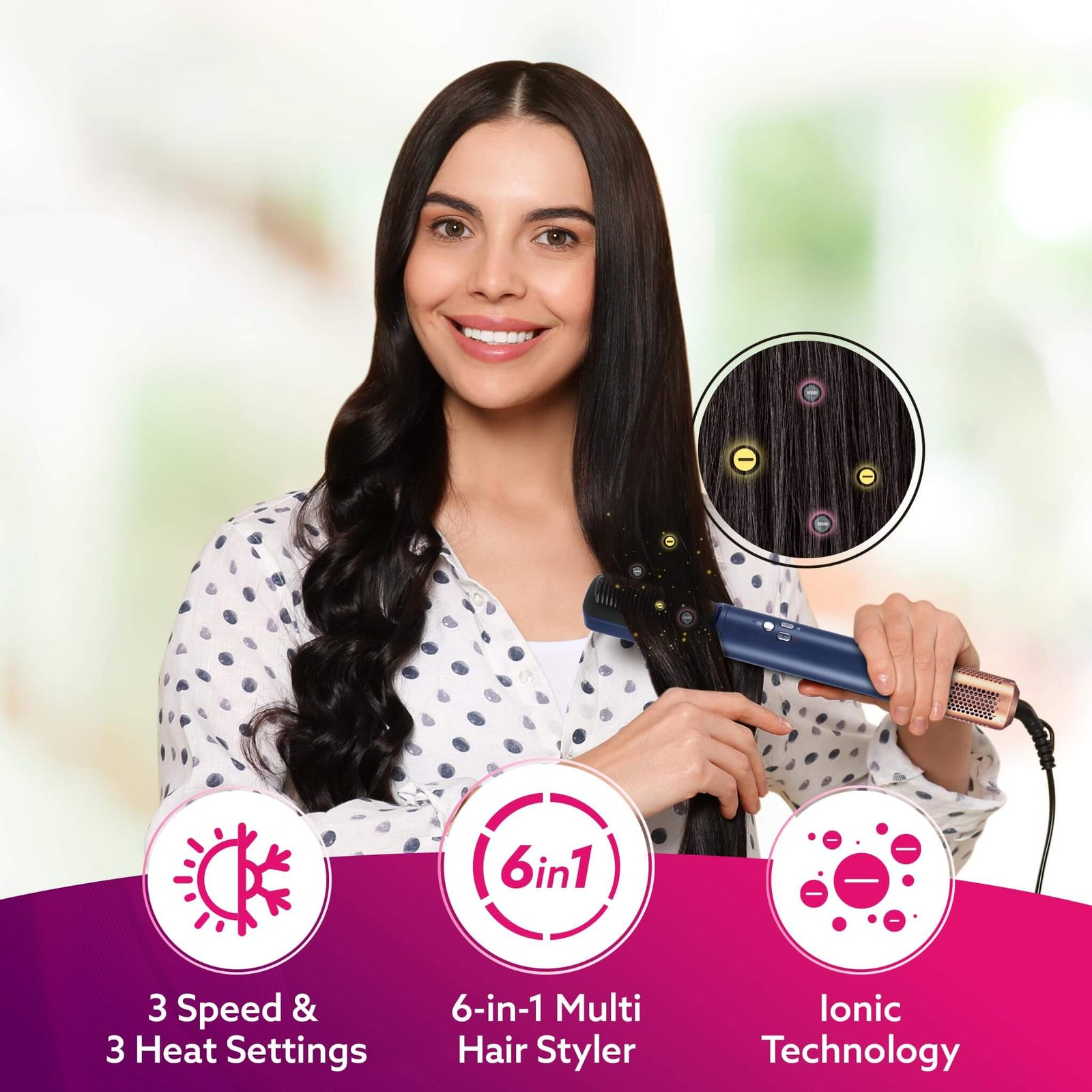 AGARO Imperial 6-in-1 Hair Styler  with model