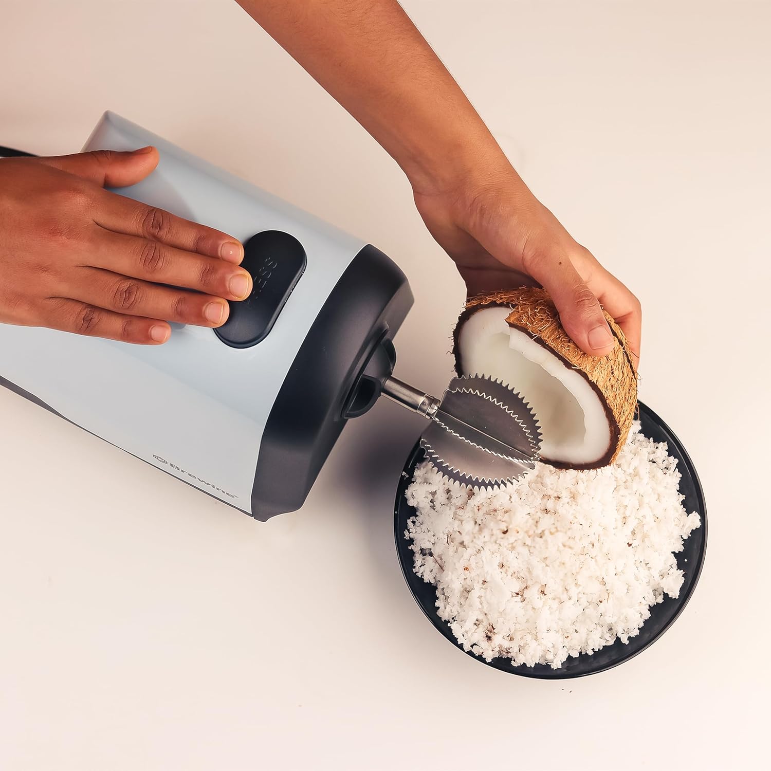 Brewine Electric Coconut Scraper & Citrus Press, 200W, 110V for USA/Canada