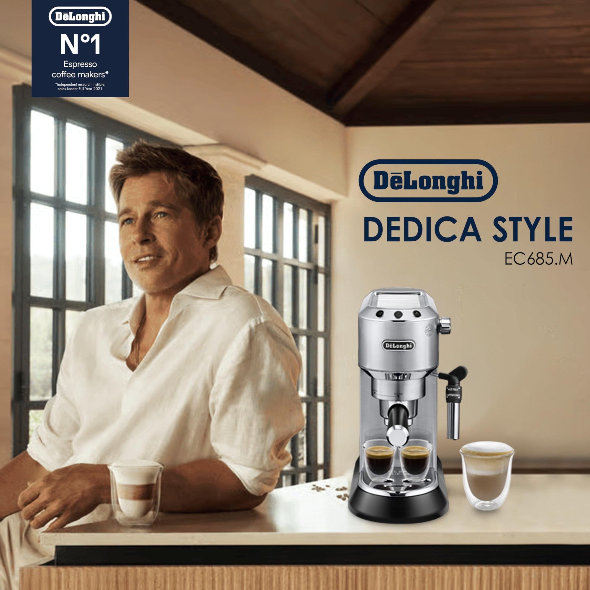 De'Longhi Dedica Style EC685.M Espresso Coffee Machine | KitchenMart