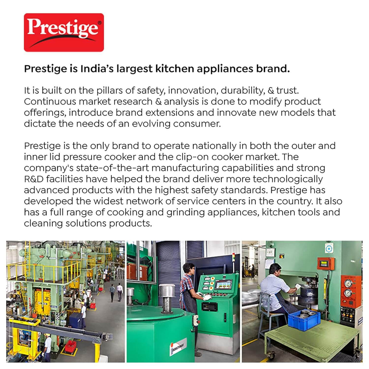 Prestige Svachh Triply Induction Base Outer Lid Pressure Cooker - Deep Lid, Spillage Control, 5-Year Warranty