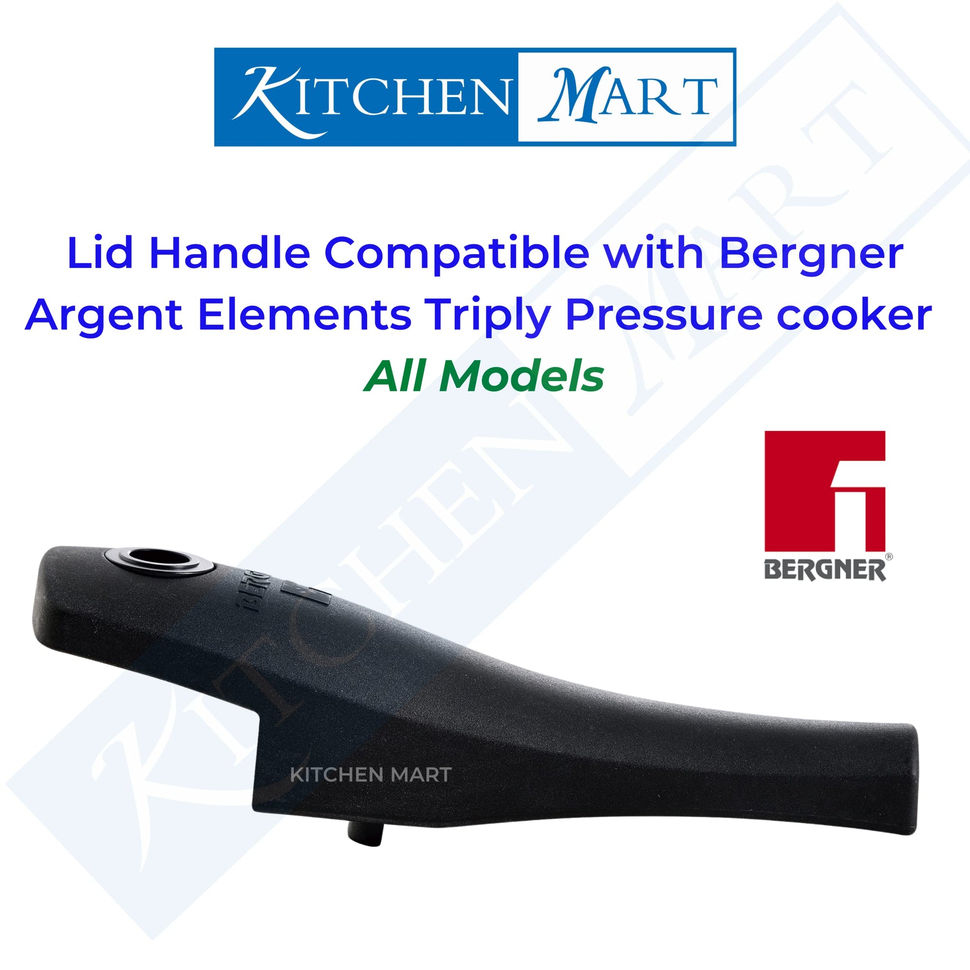 Kitchen Mart Spares Compatible with Bergner Argent Triply Pressure Cookers (Lid Handle)