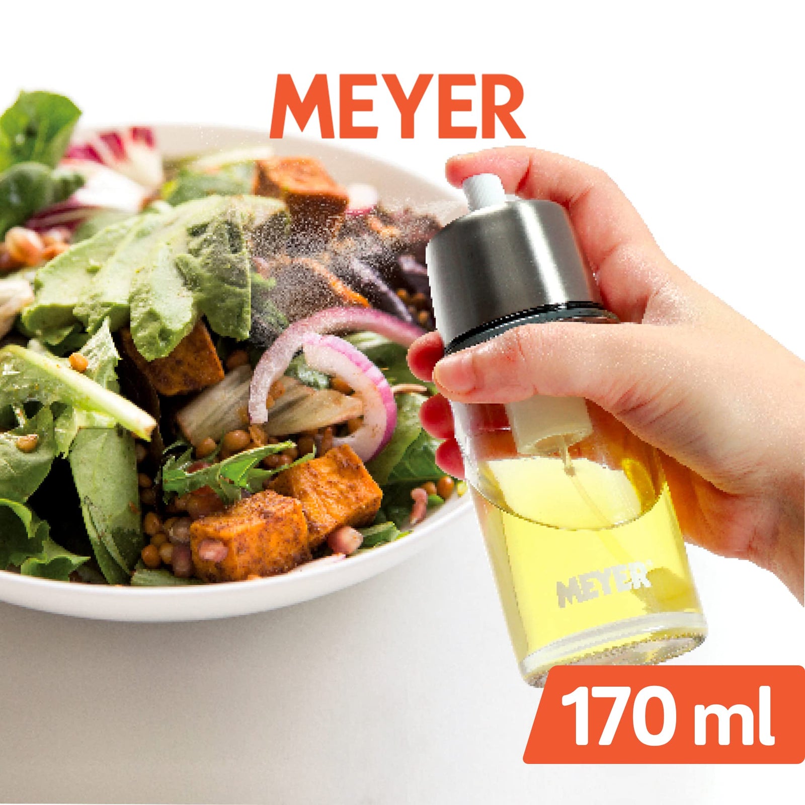 Meyer Kitchen Hacks Oil Mister / Oil Sprayer, 170ml – Refillable, Toxin-Free Oil Dispenser for Healthy Cooking