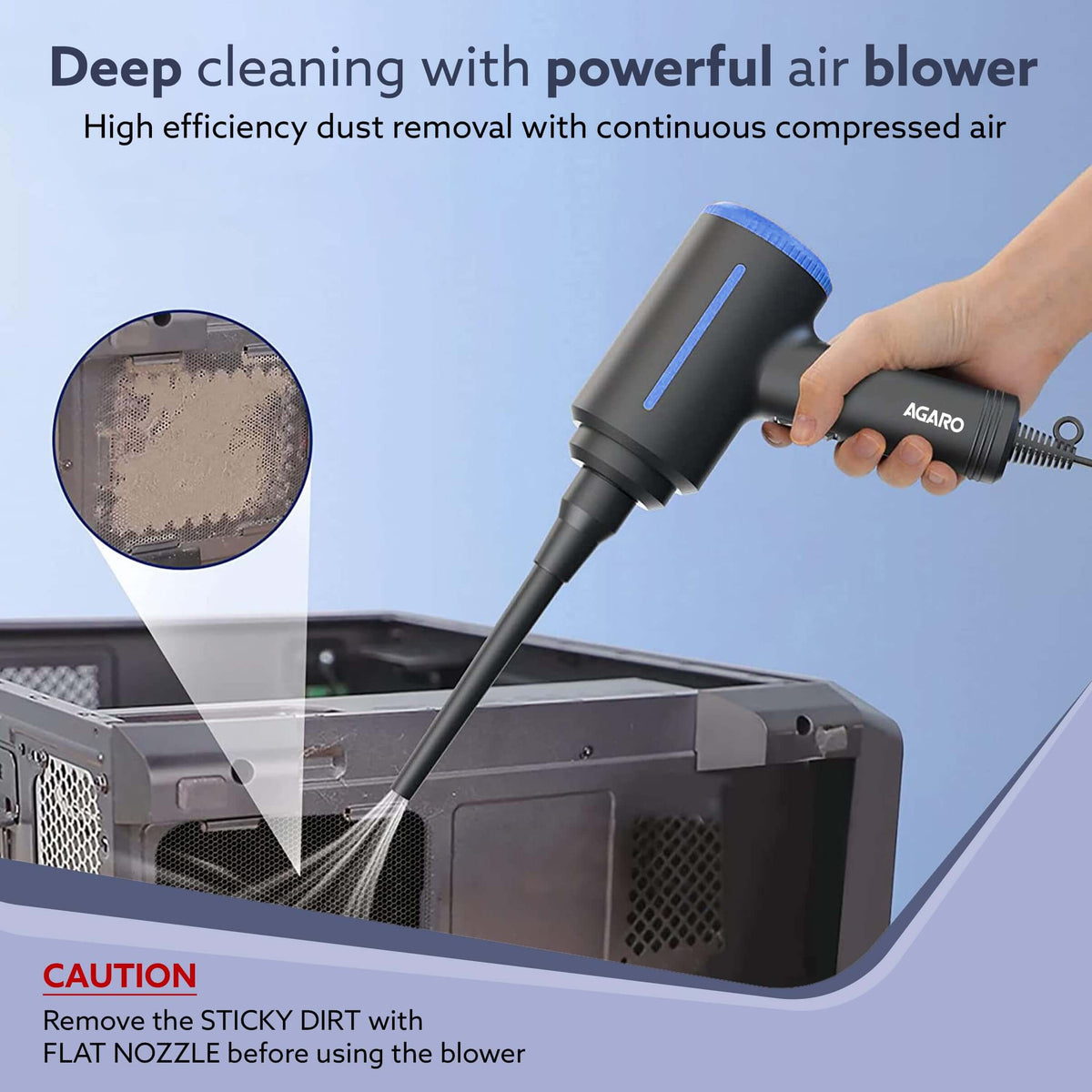 AGARO Compressed Air Duster cleaning desktop cpu