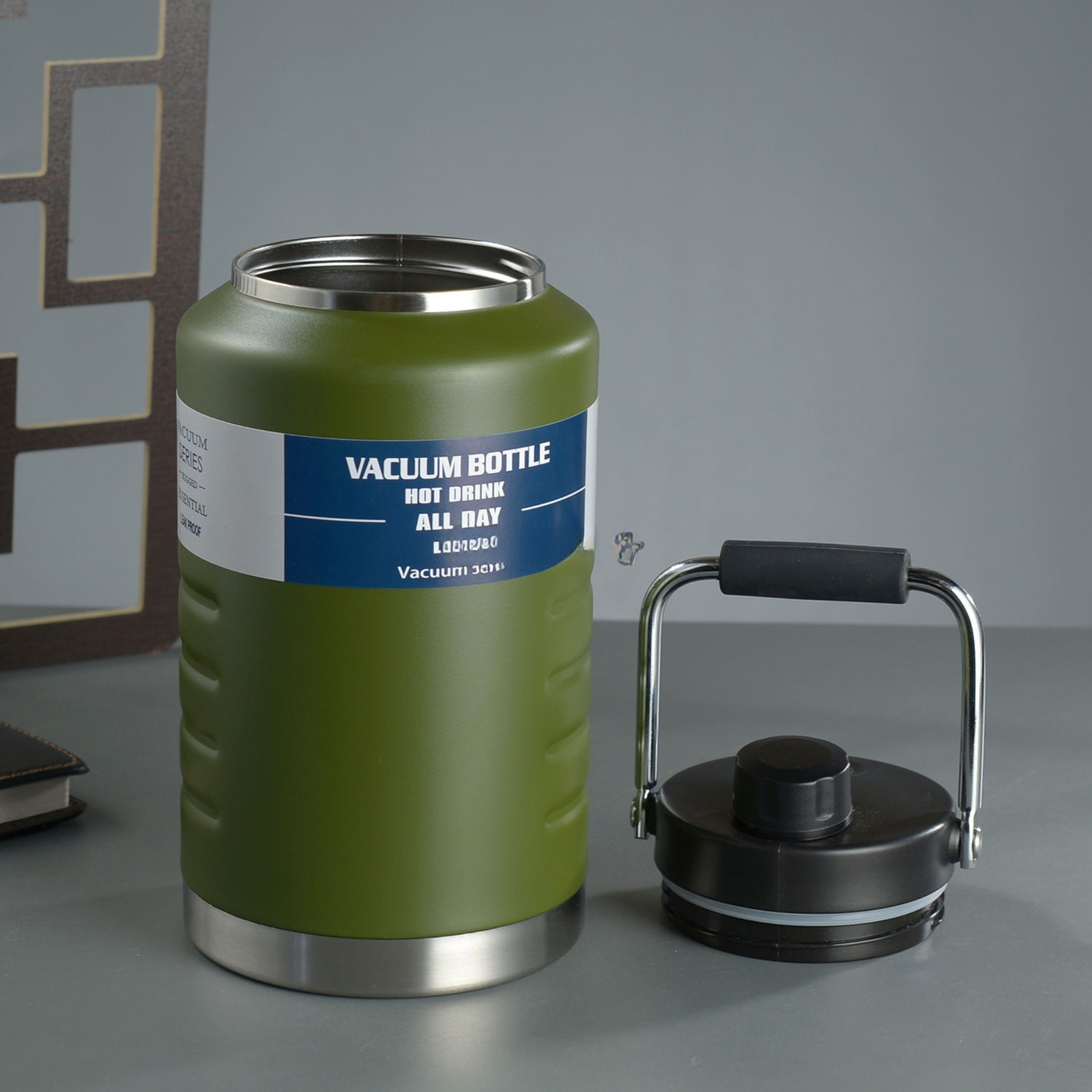 Kitchen Mart Insulated Stainless Steel Vacuum Water Bottle 2100ml | Double Wall 18/8 Steel | Hot 12 Hrs & Cold 12 Hrs | MagCap Dock Lid | BPA Free | Outdoor Ice Bucket Jug for Travel, Gym, Office & Home