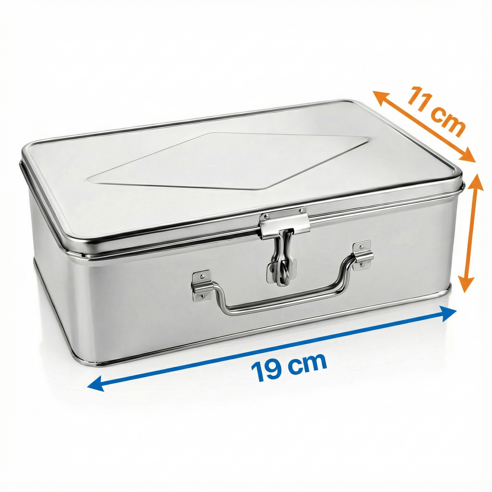 Kitchen Mart Stainless Steel Locker Box - Secure Storage for Cash, Jewelry & Valuables
