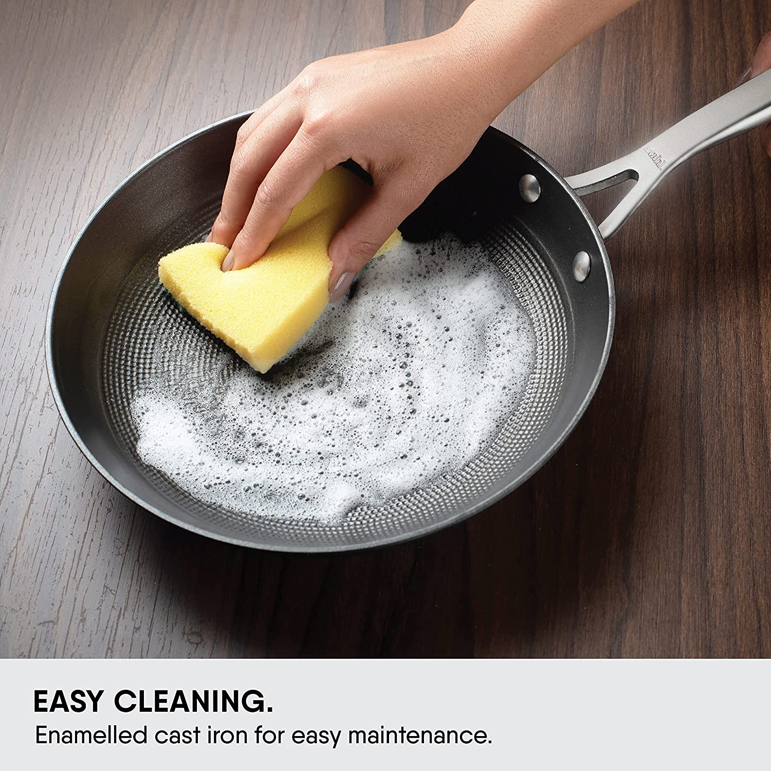 Stahl Blacksmith Hybrid Cast Iron Frypan Without lid