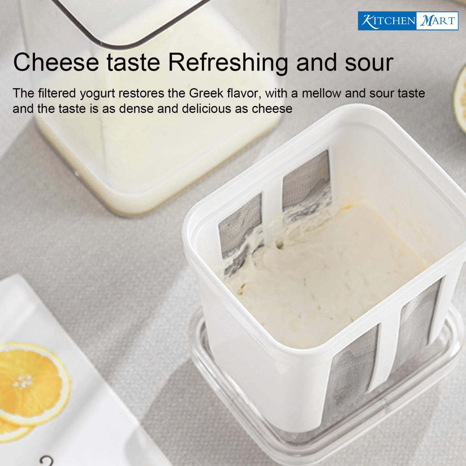 Hung curd preparation box with durable stainless steel strainer and hygienic lid cover