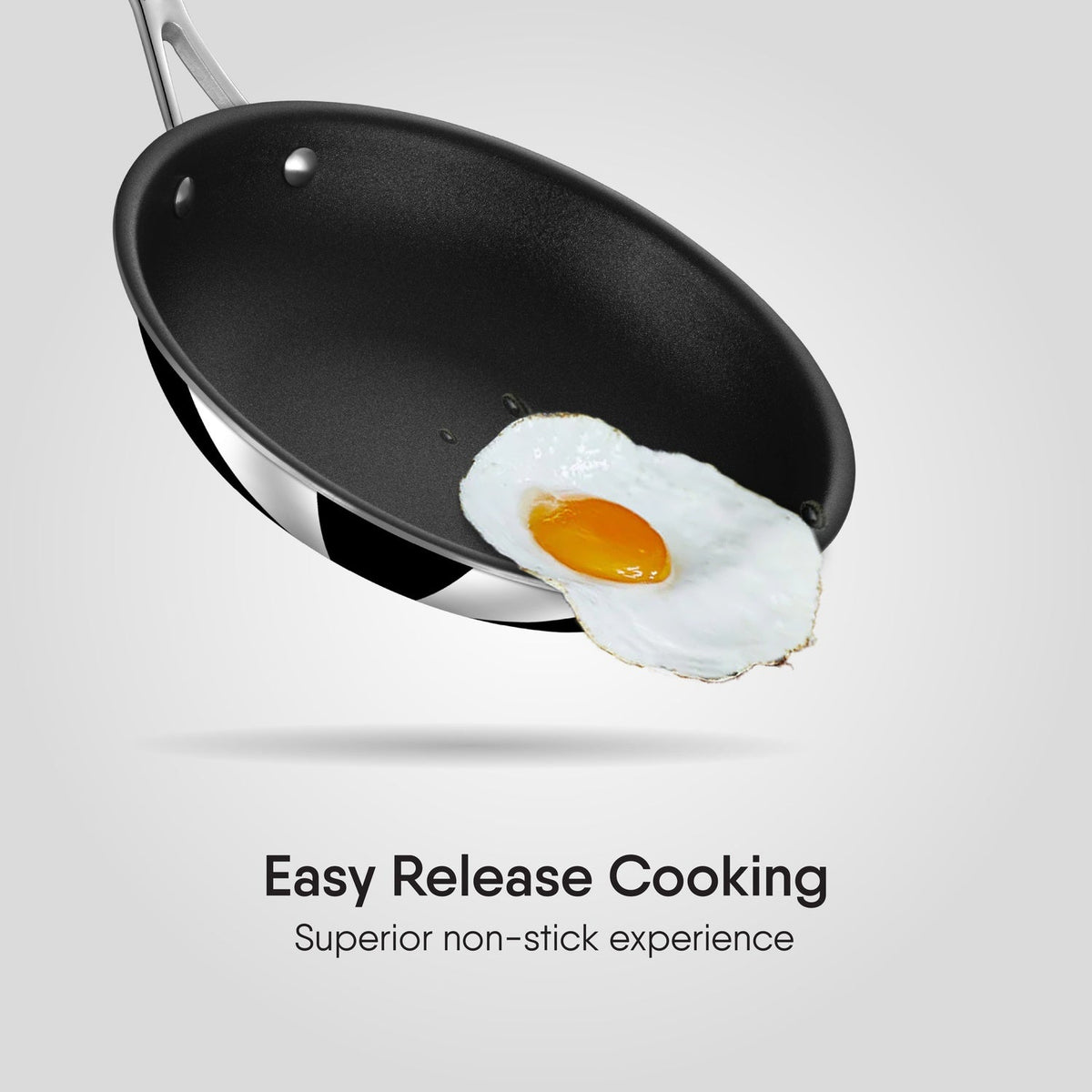 Stahl Artisan Schild Frypan easy release non-stick cooking with fried egg