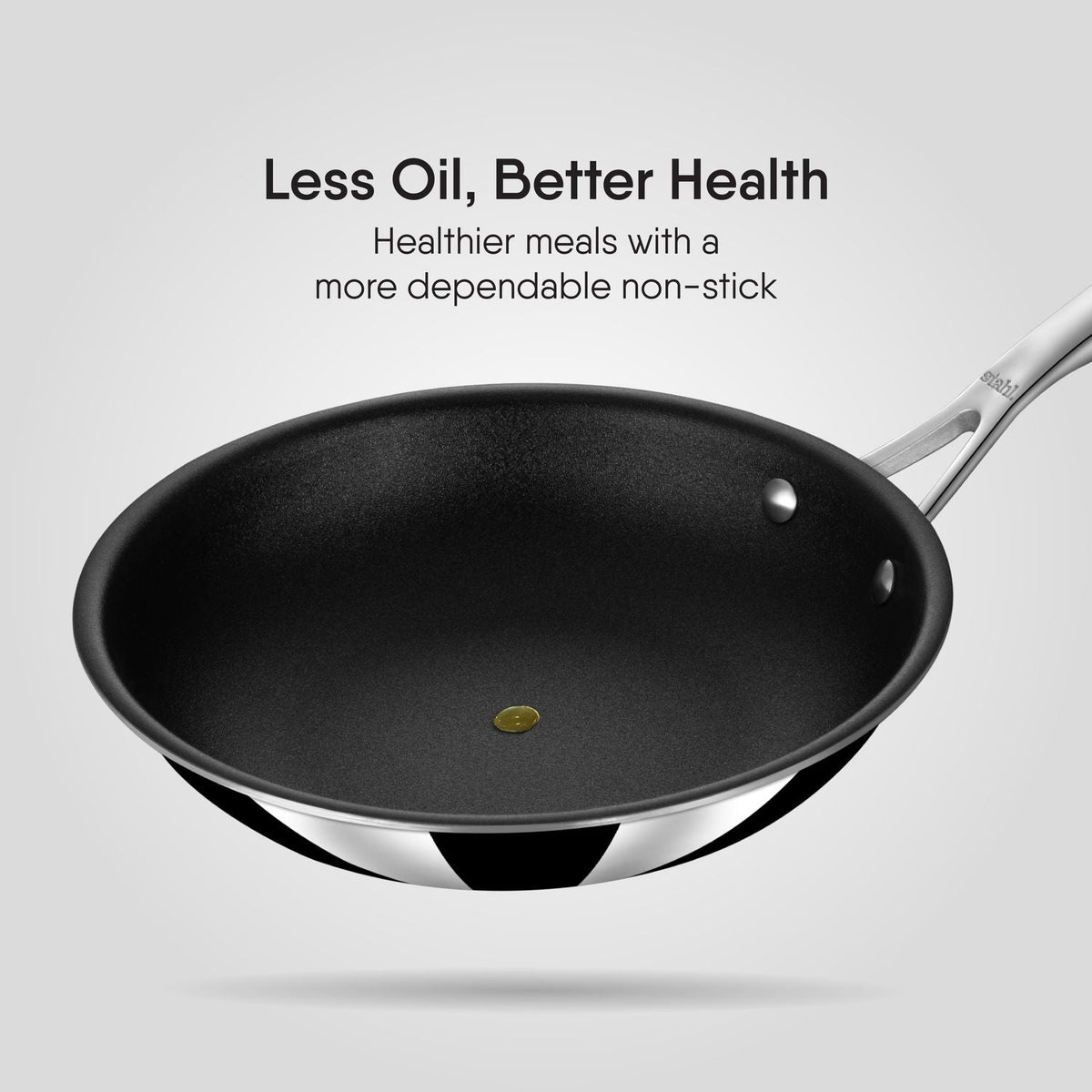 Stahl Artisan Schild Frypan for low oil healthy cooking