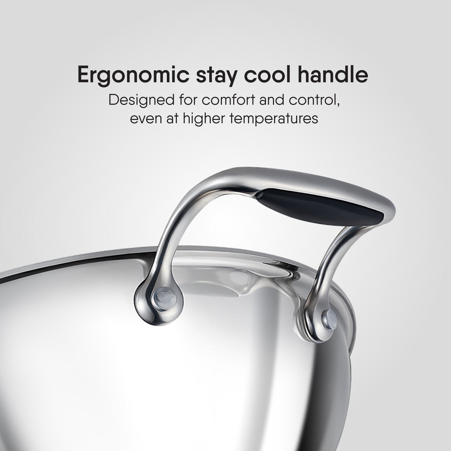 Dishwasher safe Stahl Artisan Schild PEEK non-stick kadhai