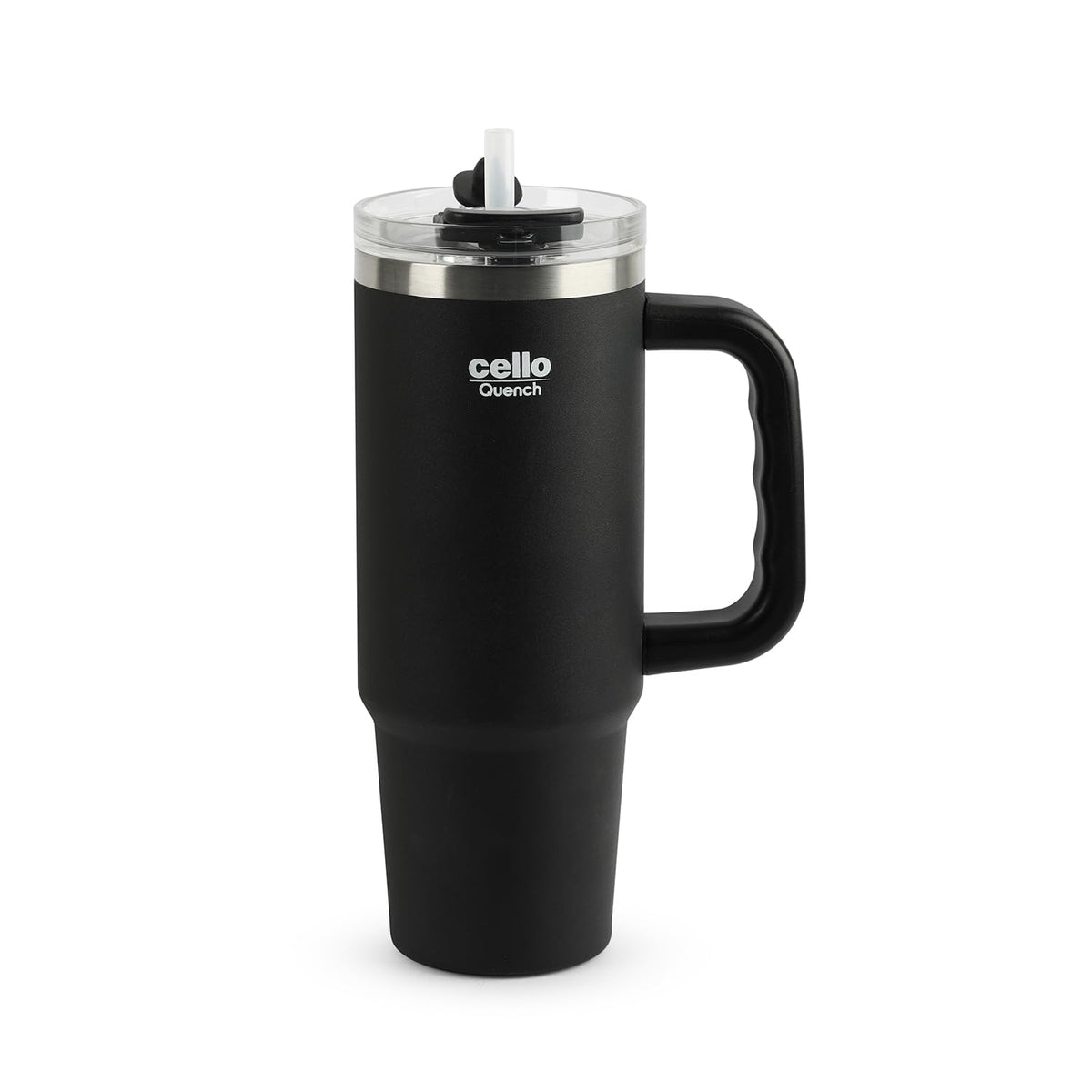 Cello Quench Insulated Stainless Steel Tumbler 550ml with Straw & Handle