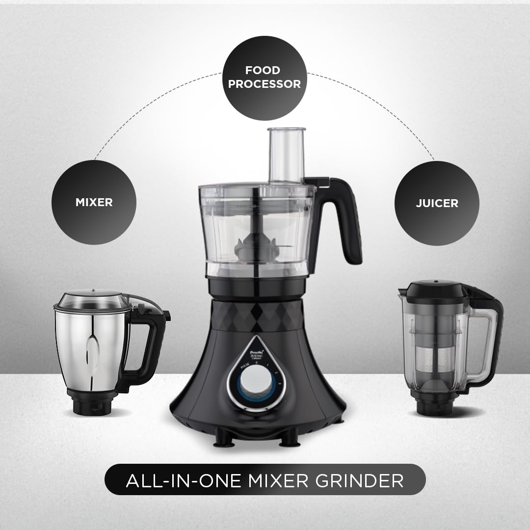 Preethi Zodiac Cosmo MG 236 Mixer Grinder 750W with 5 Jars & Master Chef+ Food Processor