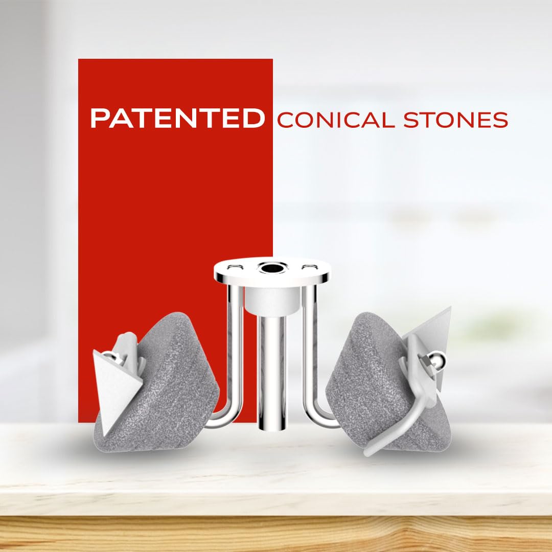 Elgi wet grinder showing stainless steel drum and conical stones