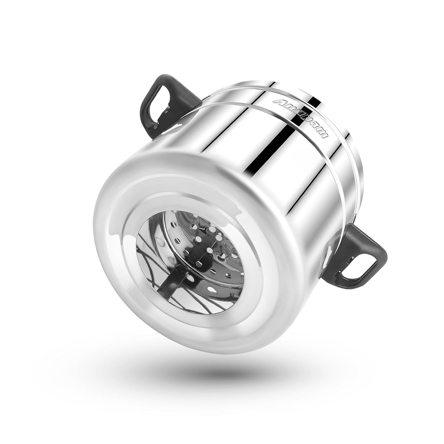 Anupam gas tandoor with pizza on grill rack demonstrating pizza baking capability