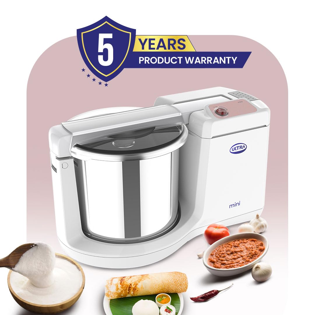 Ultra Mini table top wet grinder for idli dosa vada batter grinding with 5 year warranty