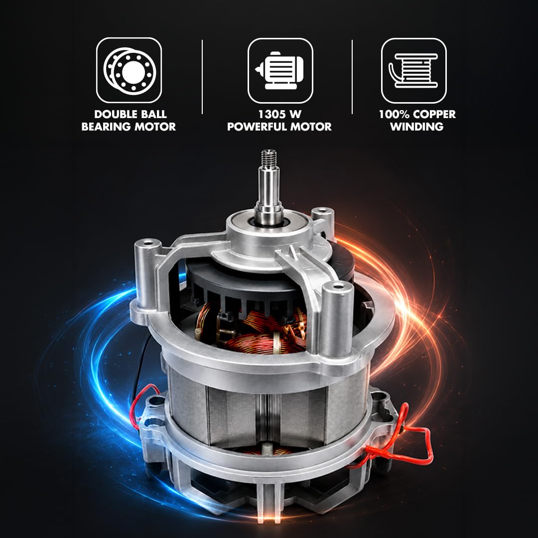  Sujata Magna Pro 1305 watt double ball bearing motor with 100% copper winding