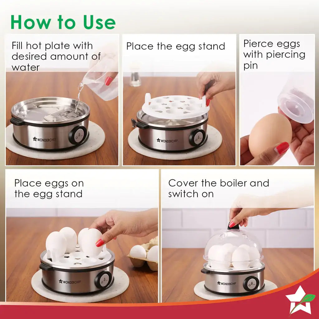 Made in India Wonderchef Essenza Egg Boiler with 2-year warranty