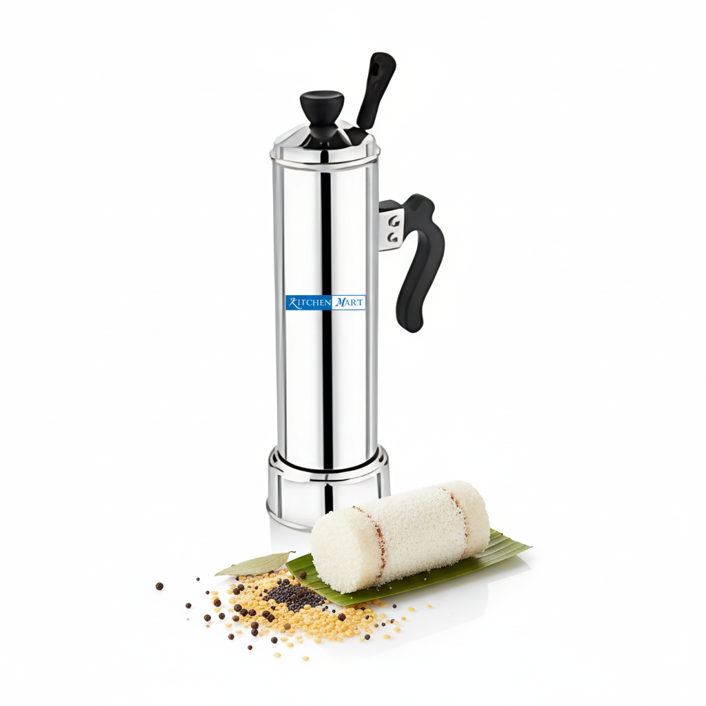 Kitchen Mart puttu maker with pressure cooker compatible base