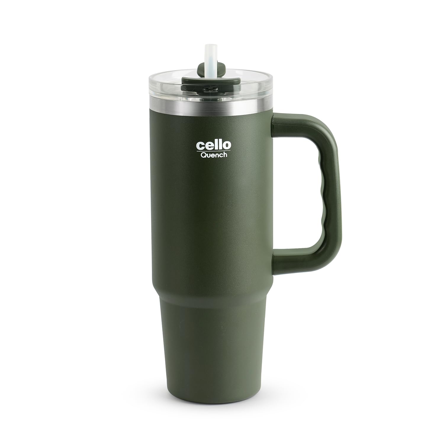 Cello Quench Insulated Stainless Steel Tumbler 550ml with Straw & Handle