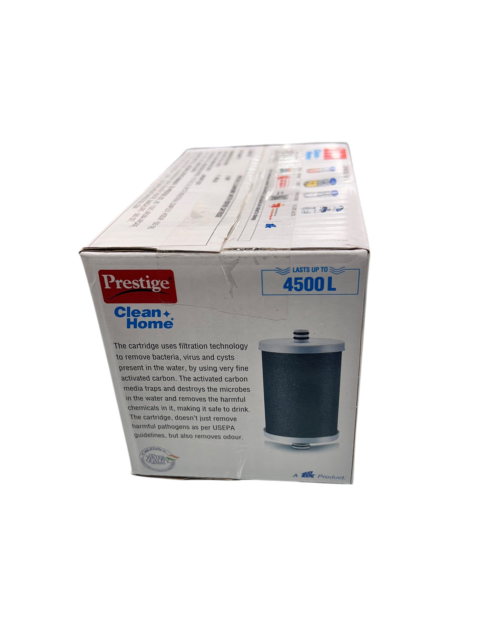 Prestige Water Purifier Cartridge 4500 Liters purification capacity with air vent tube