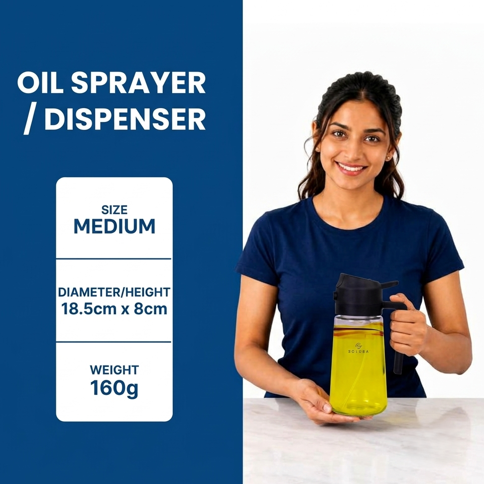 Glass oil sprayer and dispenser, medium size, 160 g