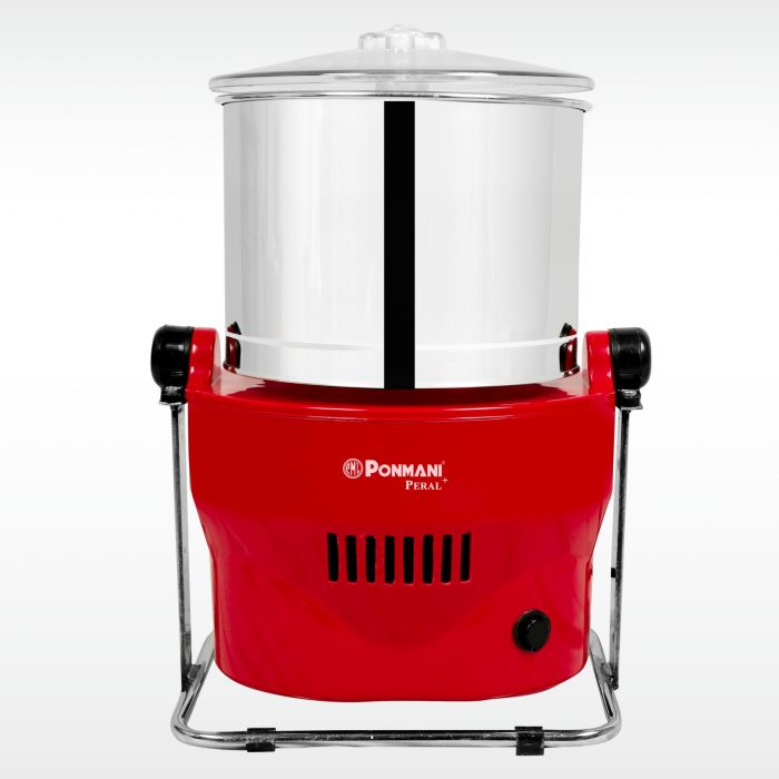 Ponmani Pearl Plus Mini Wet Grinder - 1.25L Capacity, Table Top Tilting Design, Multi-Utility Drum, 150W Motor, Ideal for Kitchen