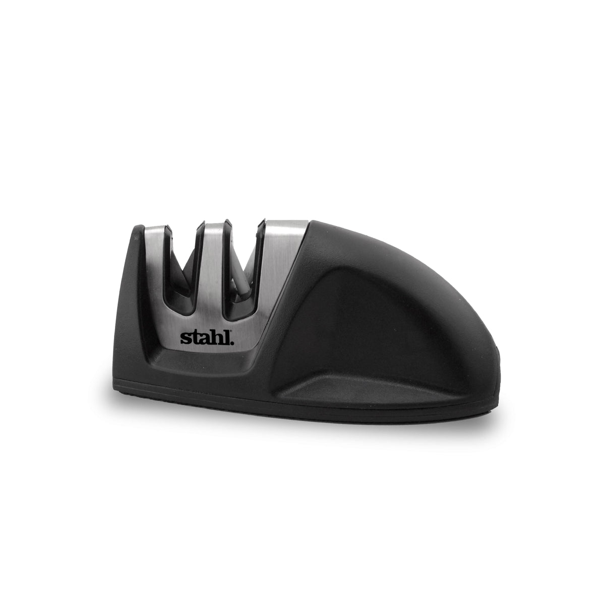 Stahl Talon 2-stage manual knife sharpener with coarse and fine slots, black body and grey top