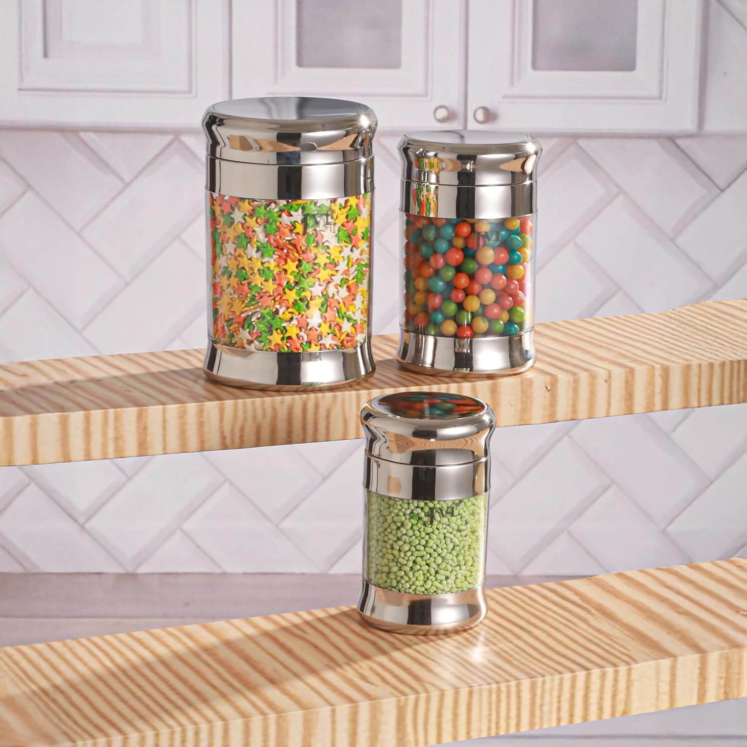 JVL Fusion FOC series stainless steel dry storage canister with care instructions