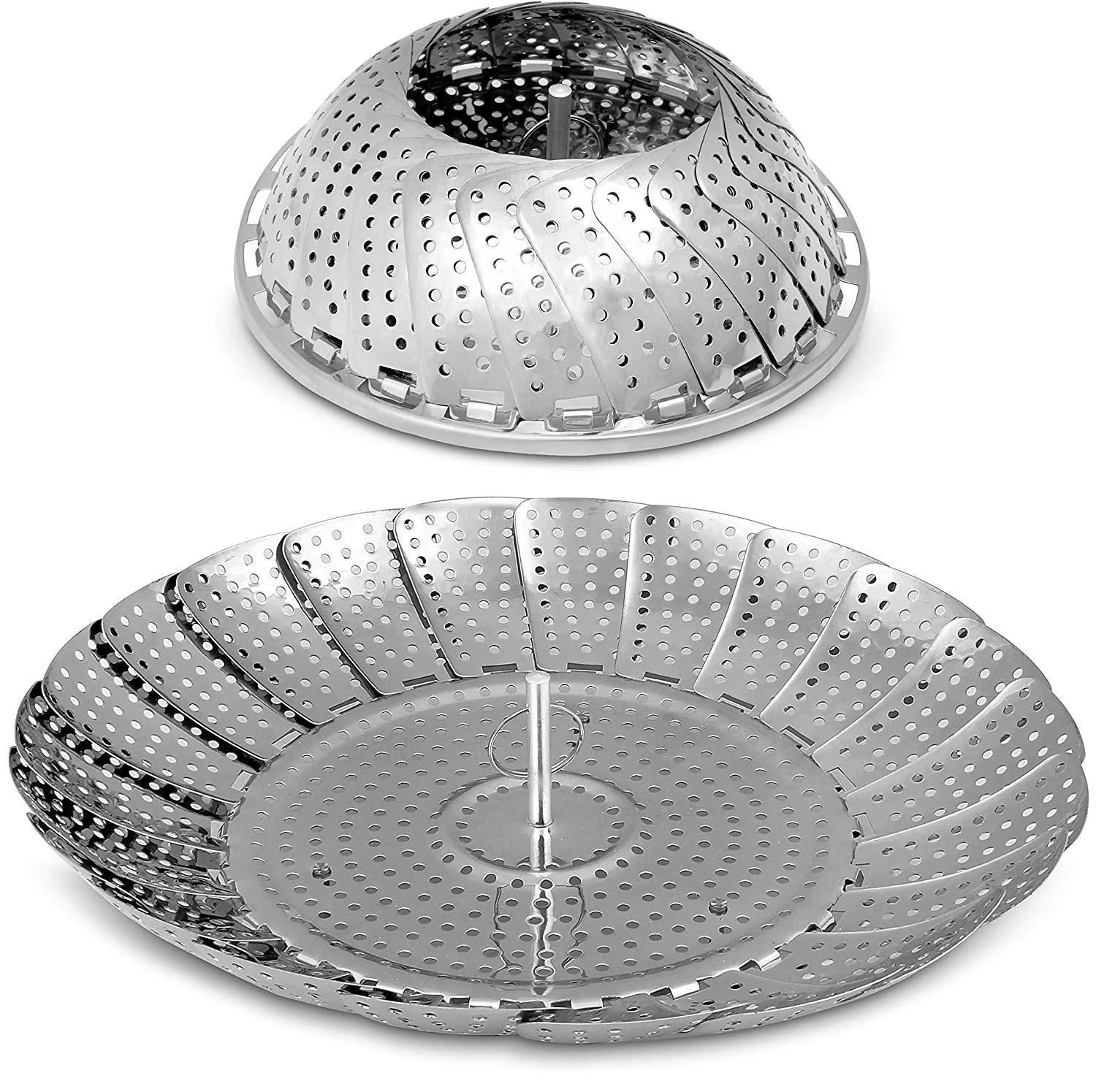 Shengya adjustable stainless steel steamer tray expanded to full size