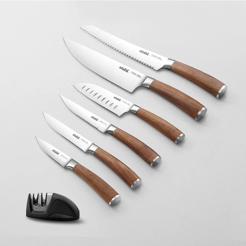 Stahl Talon Collection Premium Knife Set with Sharpener - 6 Piece
