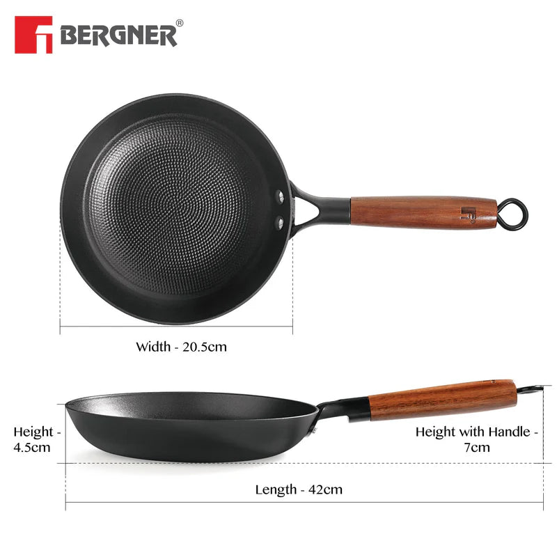 BERGNER Odin Cast Iron Frypan | Lightweight, Enamel Finish, Induction Ready