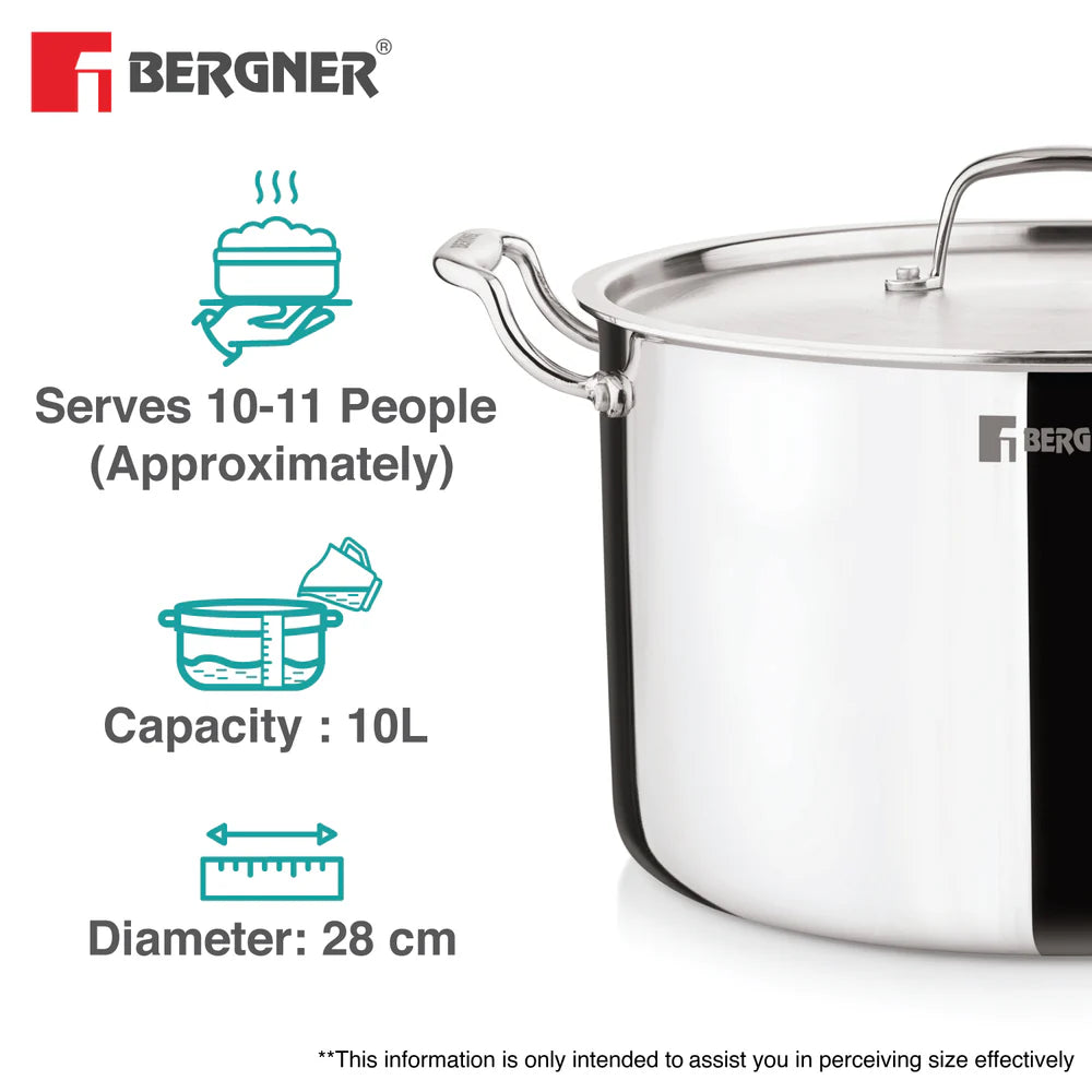 Bergner Argent Samsara Triply Stockpot with SS Lid