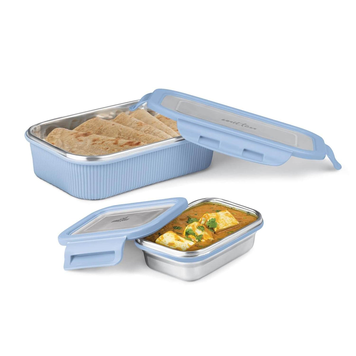 MILTON Cool Touch Epic 800 Microwave Safe Stainless Steel Tiffin Set of 2 (780ml+180ml) BPA Free