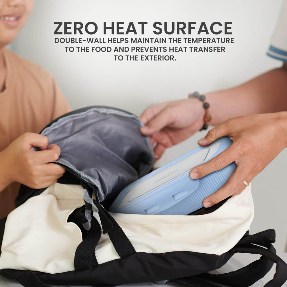 MILTON Cool Touch Epic 800 Microwave Safe Stainless Steel Tiffin Set of 2 (780ml+180ml) BPA Free