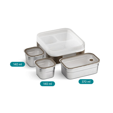 VAYA TYDBYT Stainless Steel Bento Lunch Box – Leakproof, Compact