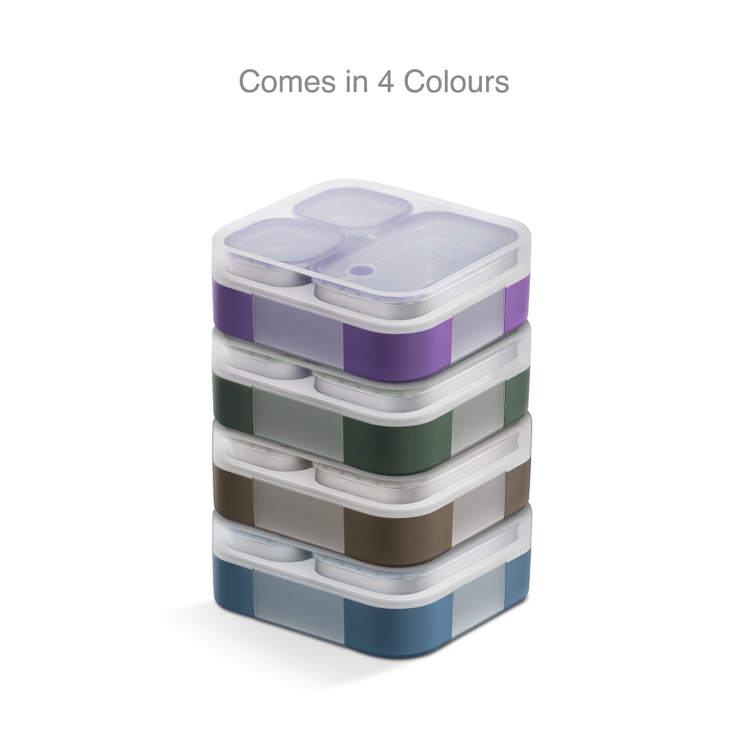 VAYA TYDBYT Stainless Steel Bento Lunch Box with 3 Leakproof Compartments – Perfect for Kids, Office & School