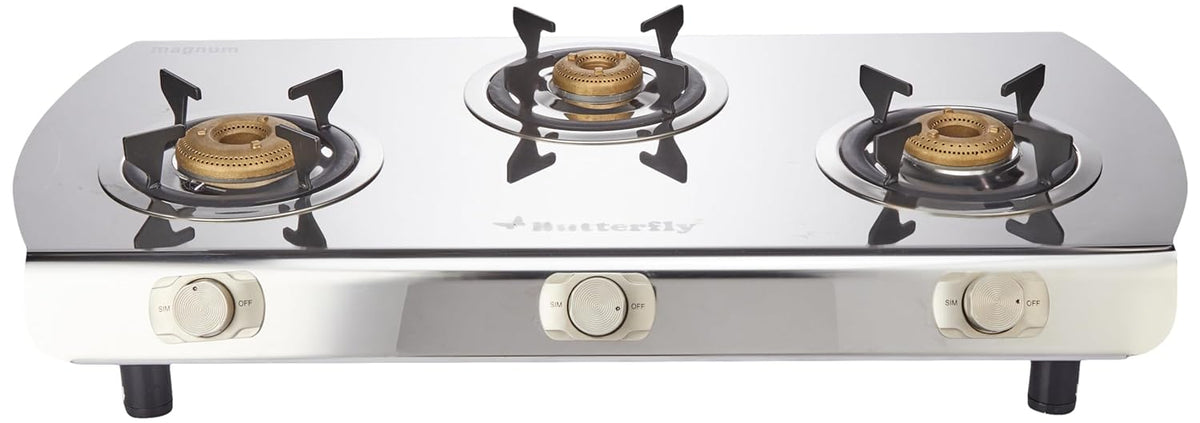 Butterfly Steel Magnum GAS STOVE 3 Burner (2mm thickness sheet)
