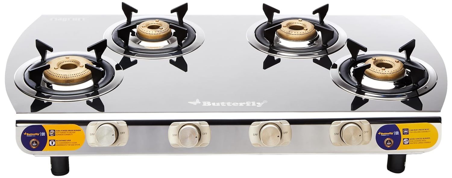 Butterfly Steel Magnum GAS STOVE 4 Burner (2mm thickness sheet)