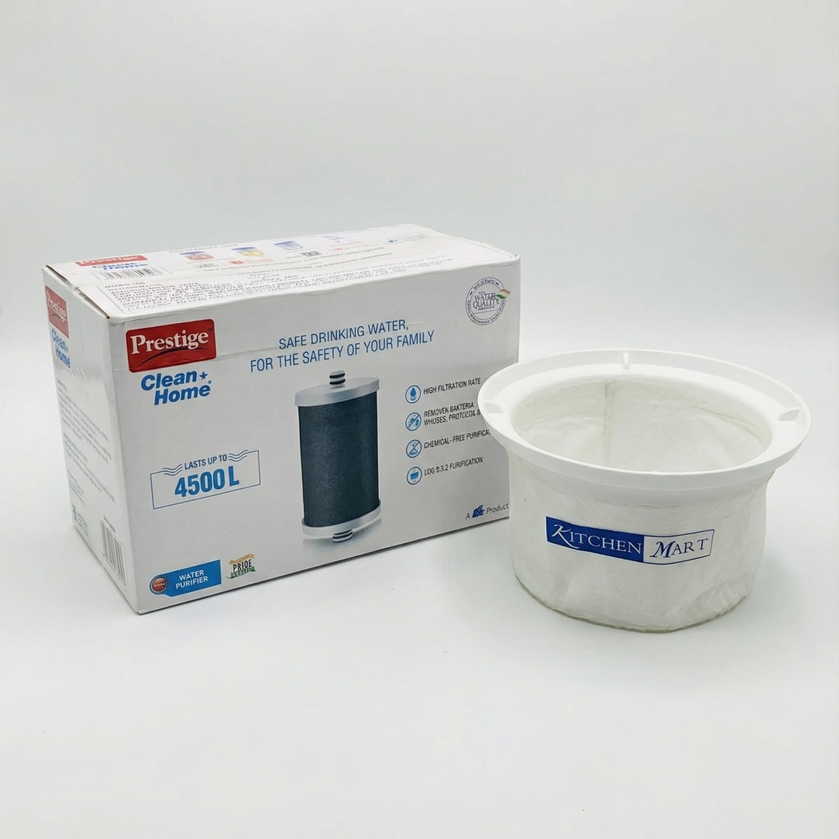 Prestige Water Purifier Cartridge 4500 Liters purification capacity with air vent tube
