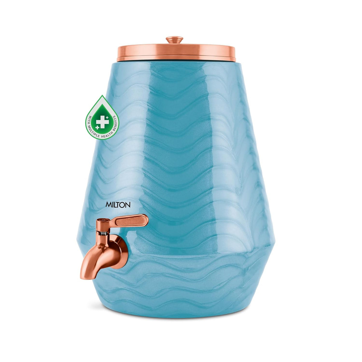 Milton Copper Neerja Matka Water Dispenser 5 Litre Blue with Pure Copper Tap and Lid - Buy Online India BLUE