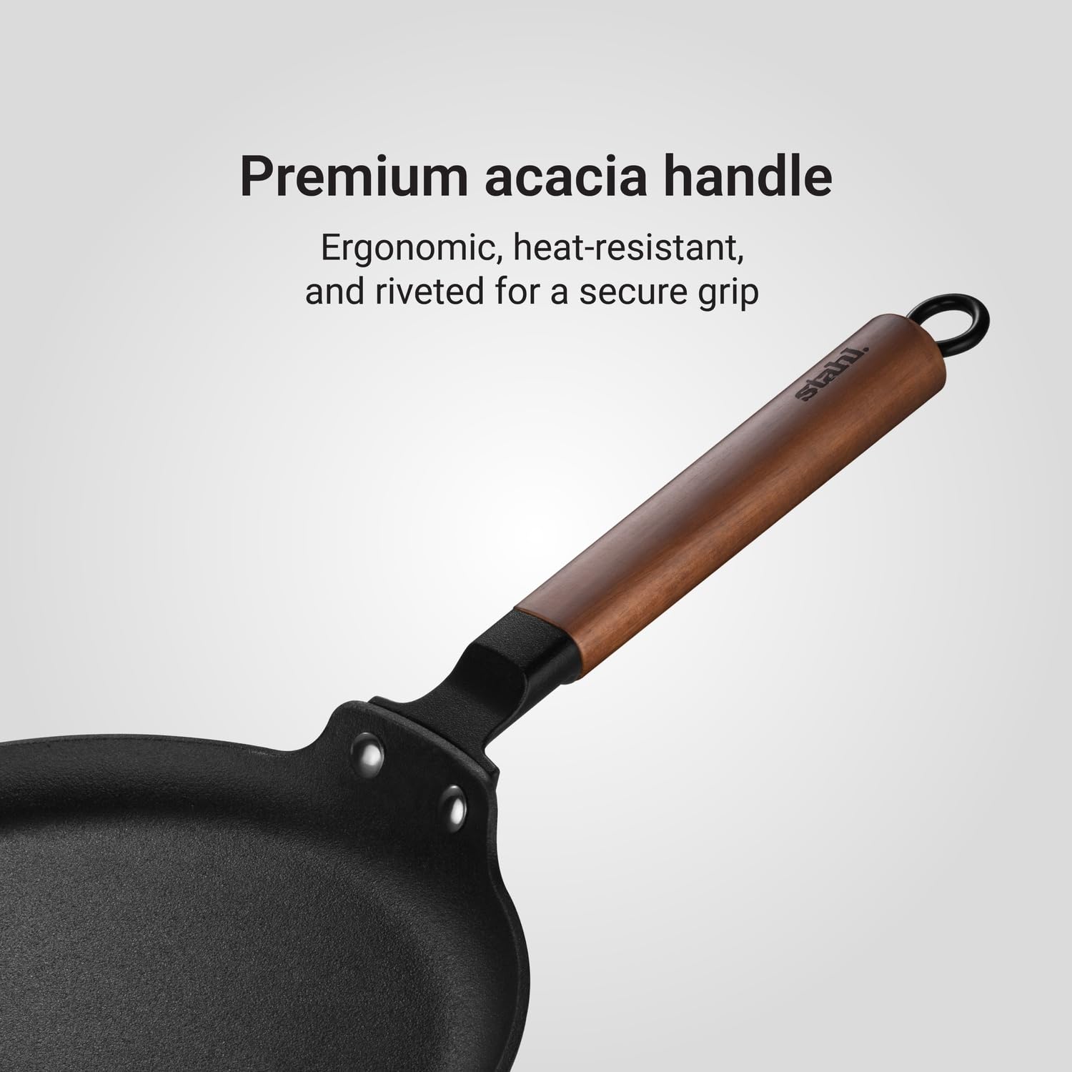 Stahl Blacksmith Cast Iron Dosa Tawa | Pre-Seasoned Induction Pan