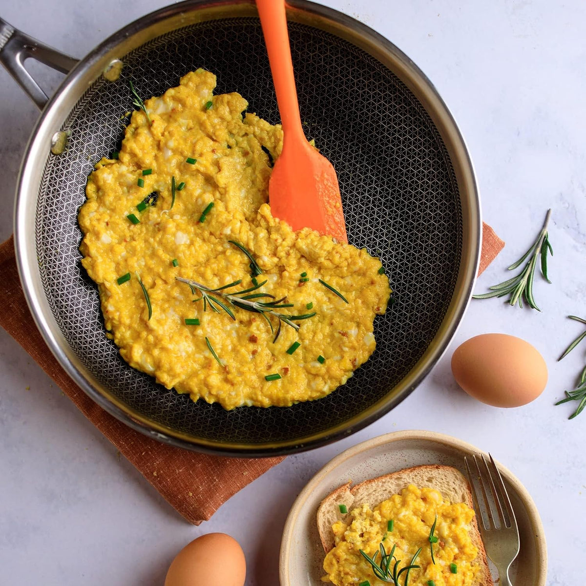 STAHL TRIPLY STAINLESS STEEL ARTISAN HYBRID Frypan WITH LID (NON-STICK)