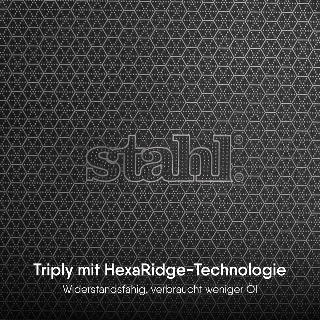 STAHL TRIPLY STAINLESS STEEL ARTISAN HYBRID Frypan WITH LID (NON-STICK)