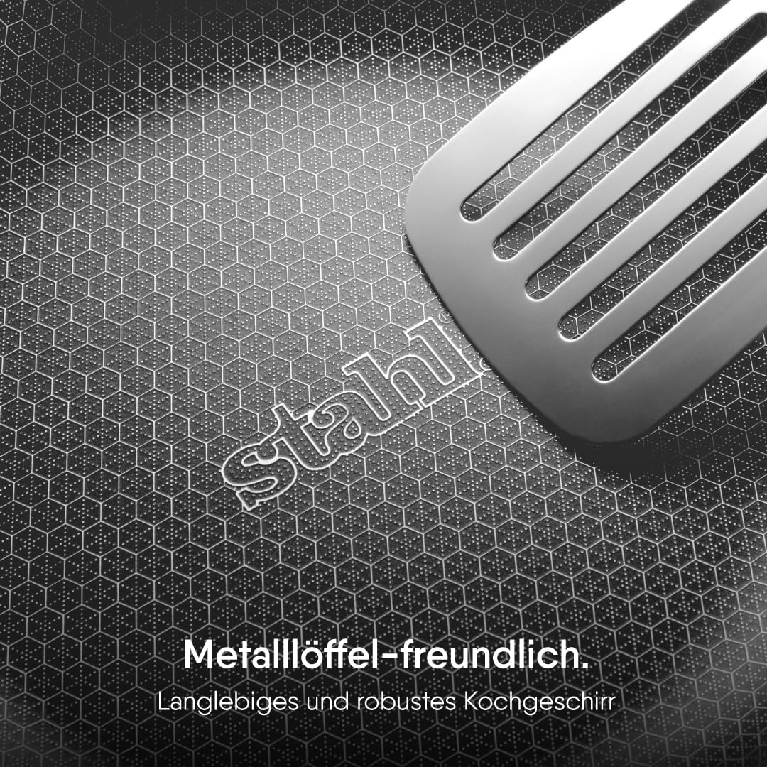 STAHL TRIPLY STAINLESS STEEL ARTISAN HYBRID Frypan WITH LID (NON-STICK)