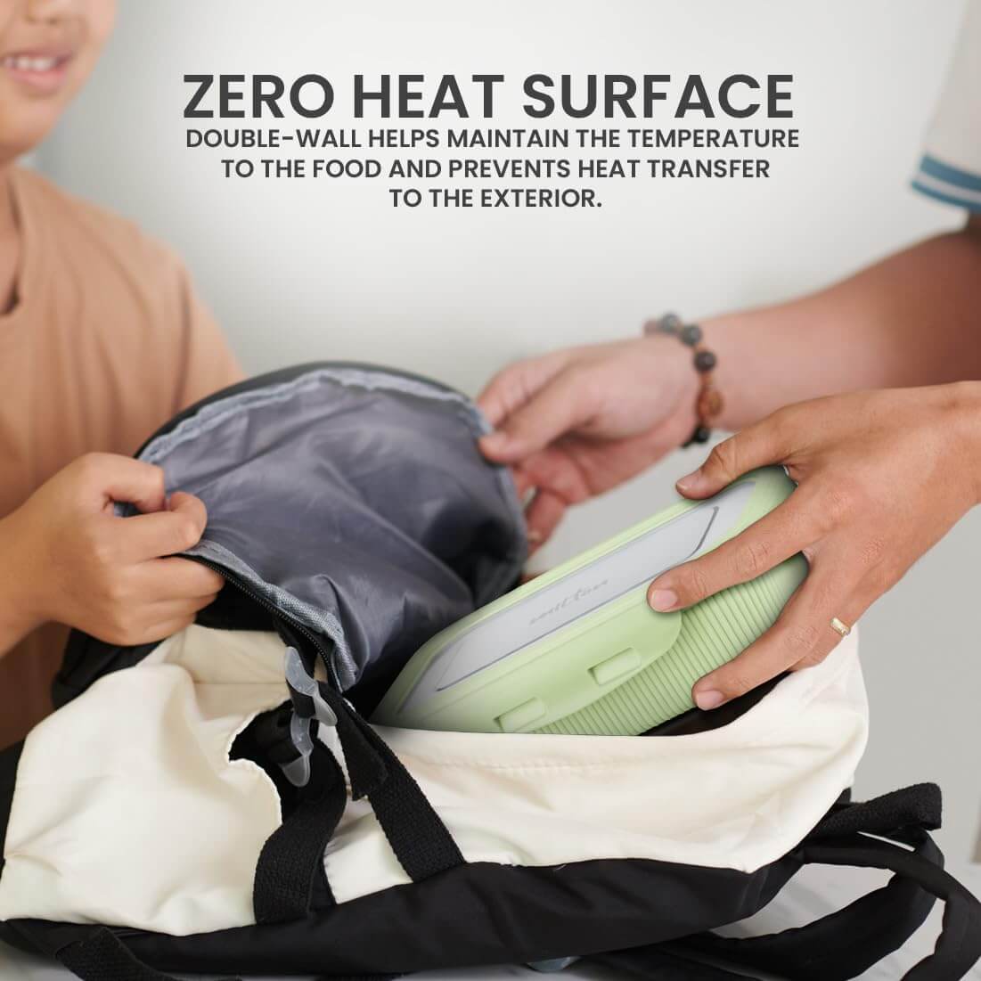 MILTON Cool Touch Epic 800 Microwave Safe Stainless Steel Tiffin Set of 2 (780ml+180ml) BPA Free