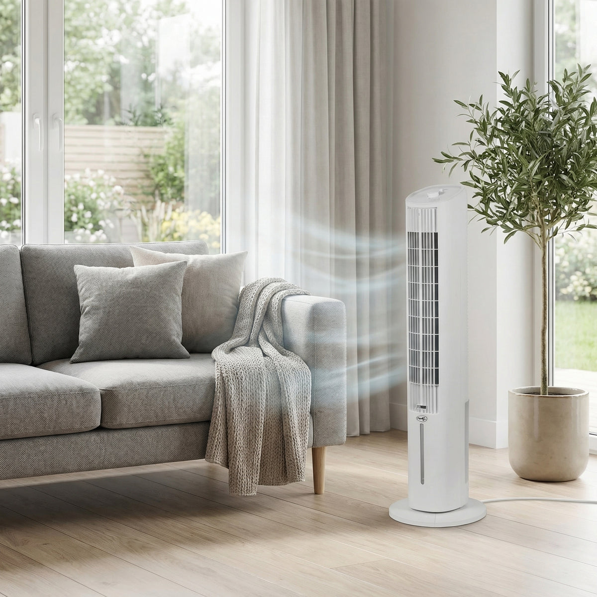 Pigeon Fantastic Tower Fan with water tank for mild cooling and aroma diffusion