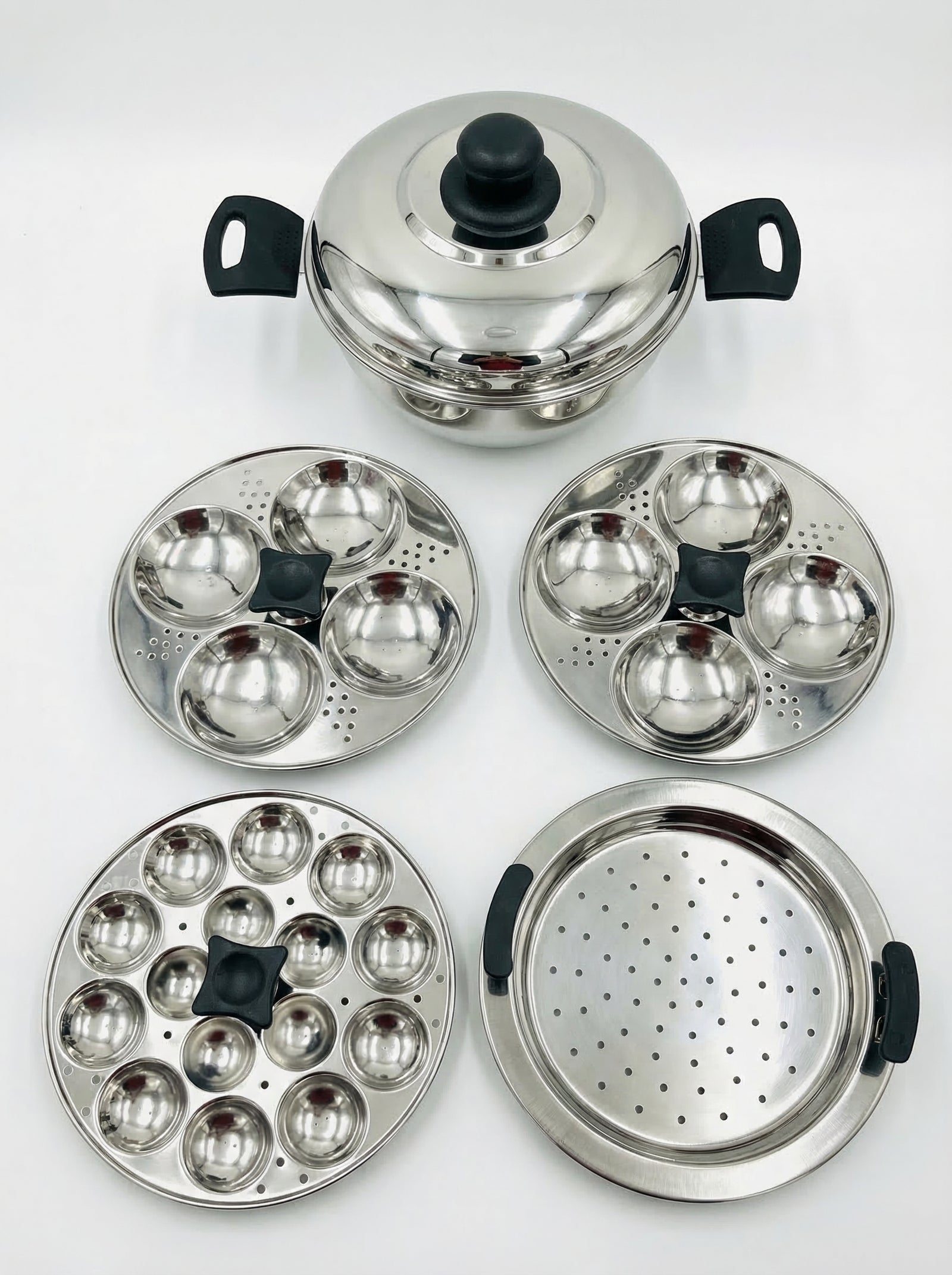 Embassy Sandwich Bottom Stainless Steamer Steamer for Idli, dhokla and mini idlies