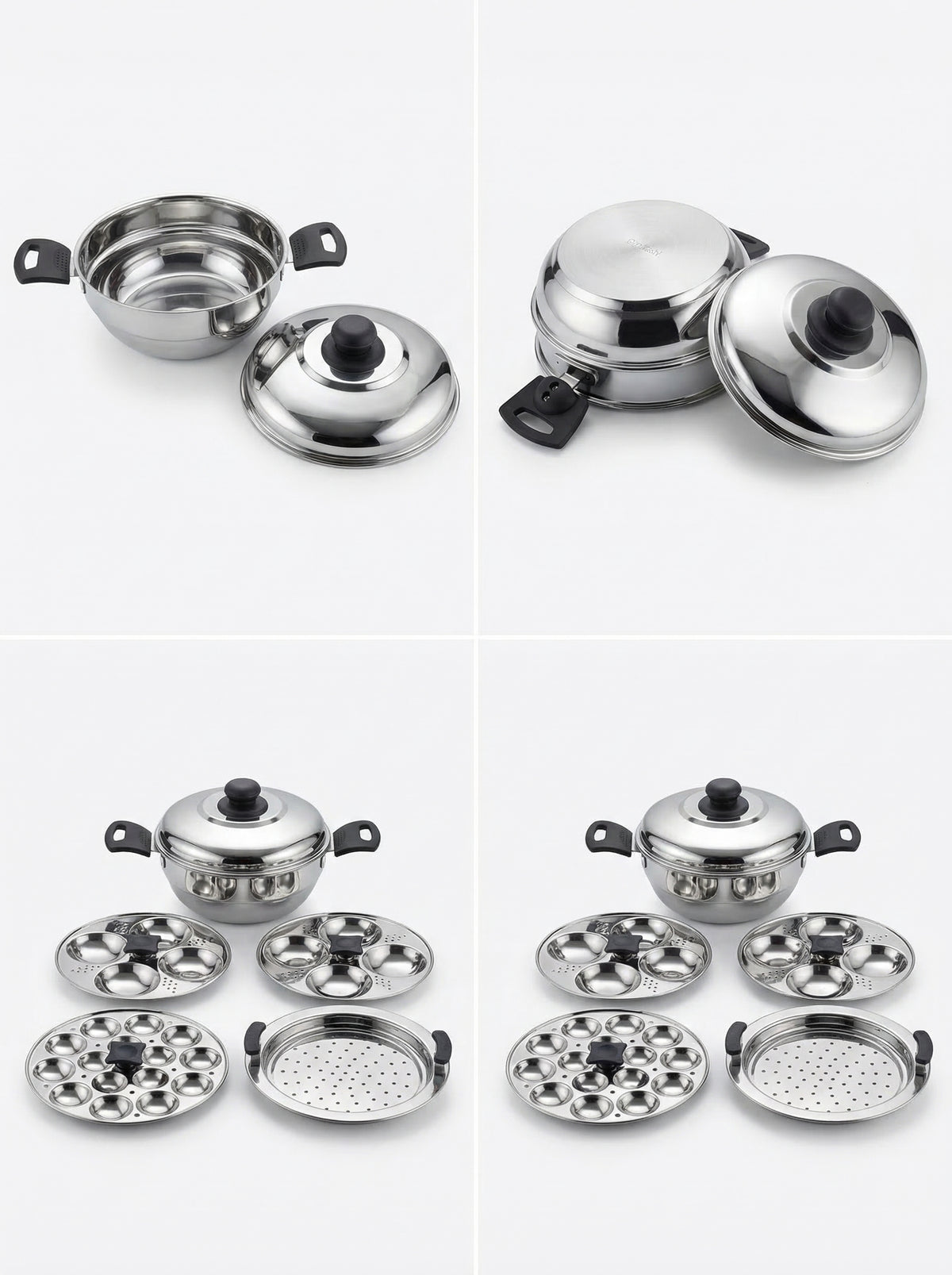 Embassy Sandwich Bottom Stainless Steamer Steamer for Idli, dhokla and mini idlies
