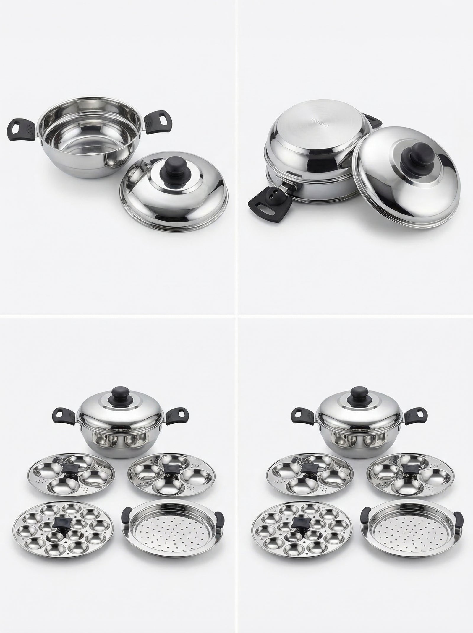 Embassy Sandwich Bottom Stainless Steamer Steamer for Idli, dhokla and mini idlies
